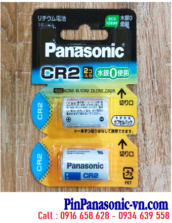 Panasonic CR-2W/2P (CR15H270); Pin 3v Lithium Panasonic CR-2W/2P Nội địa Nhật (MẪU MỚI) _ Loại Vỉ 2viên